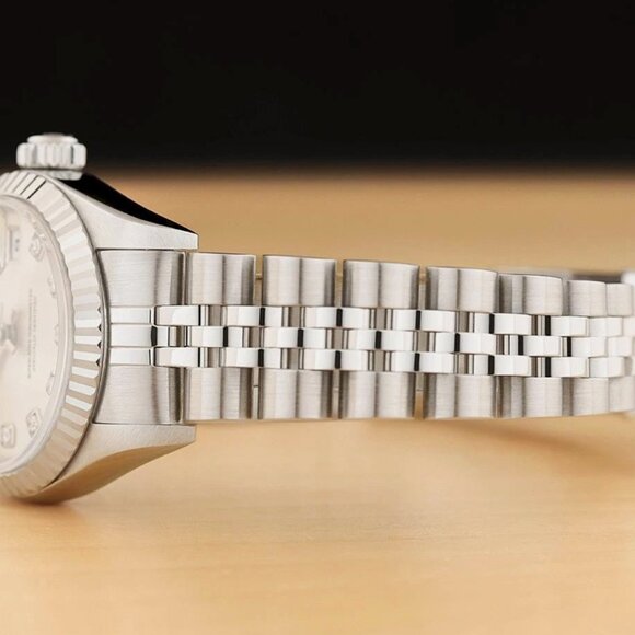 Rolex Silver 18k Diamond Gold Watch New With Box